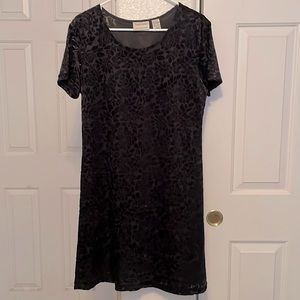 Black velvet dress